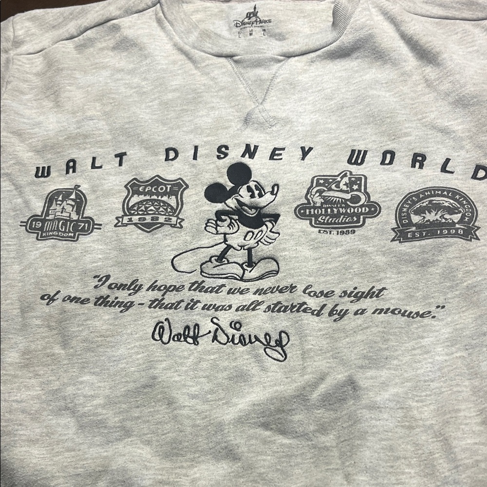 Disney Parks Light Gray Sweatshirt with pockets